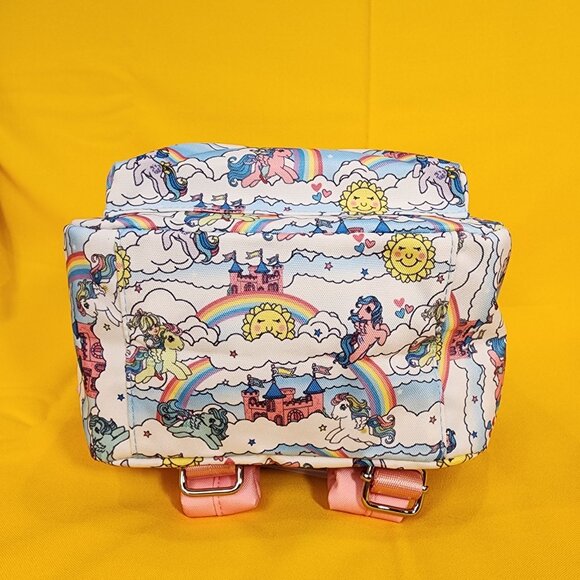 Loungefly My Little Pony Sky Scene AOP Nylon Square Mini Backpack NEW - Picture 10 of 11